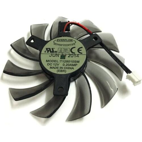 PLD08010S12H T128010SM 75mm Graphics Video Card VGA Cooler Fan Replacement 12V 0.20A 2Wire 2Pin for GIGABYTE GTX460 470 580