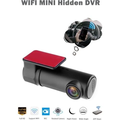 Mini Hidden 1080P Full HD Vehicle DVR Car Dash Cam WiFi Camera 170 Degree Wireless Mobile Phone Interconnection Auto Registrator