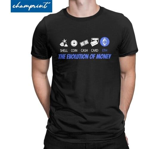 Men Women Evolution Of Money ETH Crypto T Shirts Cryptocurrency Ethereum Blockchain Clothes Round Collar Tees Summer T-Shirts