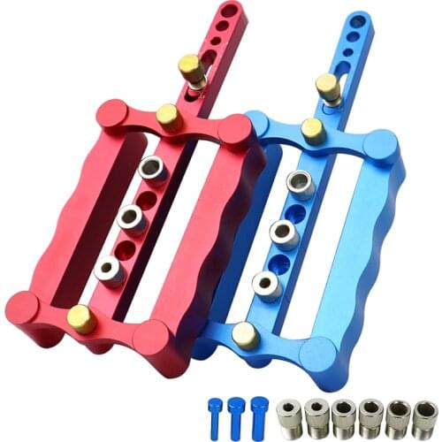 Self-centering Woodworking Doweling Jig Kit 6/8/10mm Drill Guide Wood Dowel Puncher Locator For Household Carpentry Tools