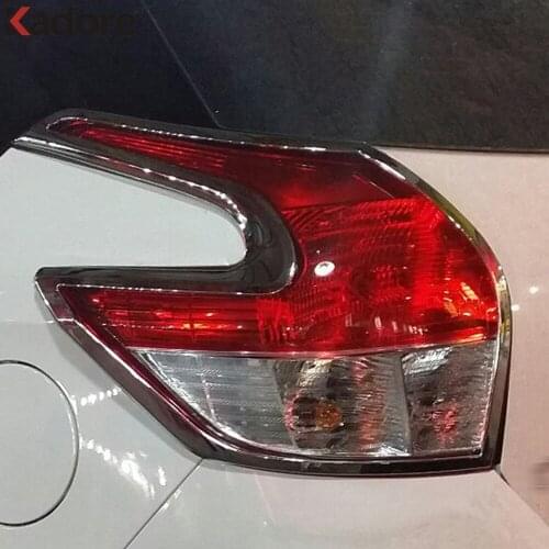 For Toyota Yaris XP150 Hatchback 2014 2015 ABS Chrome Rear Light Lamp Cover Trim Taillight Frame Trims Car Styling Accessories