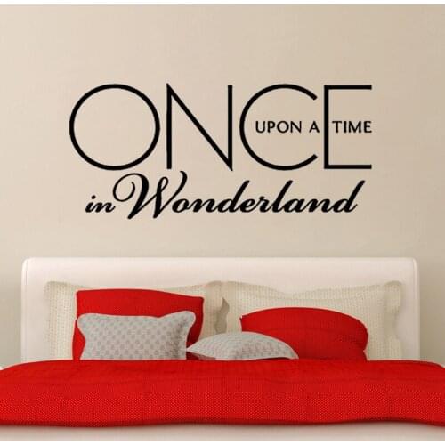 Sticker Romantic Once Upon a Time in Wonderland Vinyl Wall Decor Living Room Wall Art Decal Bedroom Home Decor Poster Decoration