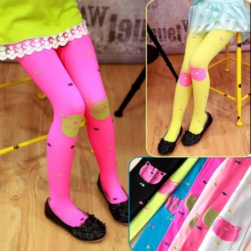 2016 new 5PCS/LOT Kids Girls School Cotton Tights Striped Stockings For Girls 4-11T Baby DD521