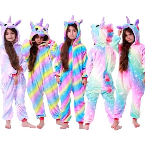 Unicorn Pajamas For Children Animal Cartoon Blanket Sleepers Baby Costume Winter 2020 new Boy Girl Licorne Onesie