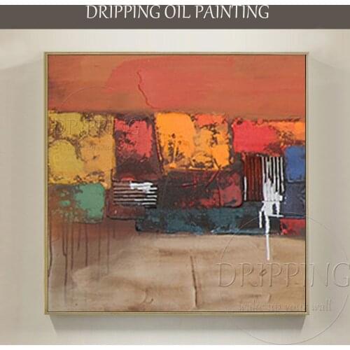 Professional Painter Team Hand-painted Textured Knife Abstract Oil Painting on Canvas Handmade Fashion Wall Art Oil Painting