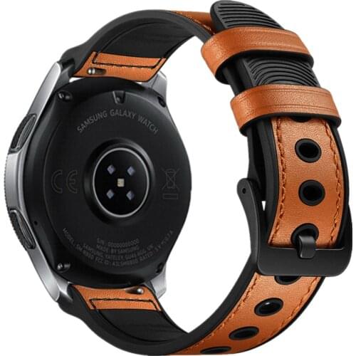 20mm Watch Band for Samsung Galaxy Watch 4 Band Leather Silicone Replacement Strap for Galaxy Watch4 Classic 46mm 42mm 40mm 44mm