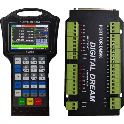 DM500 3/4-axis hand-held CNC motion system with suspension controller 500 KHz G code CAD / CAM supports USB flash drive