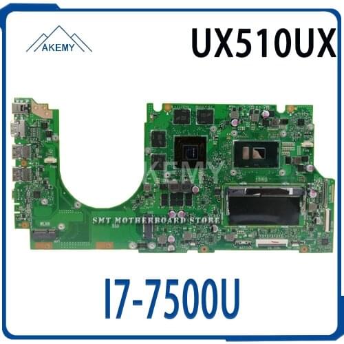 With I7-7500U GTX950M/960M 4GB 8G/RAM UX510UW laptop Motherboard For Asus UX510 UX510UX UX510UXK UX510UW UX510UWK Motherboard