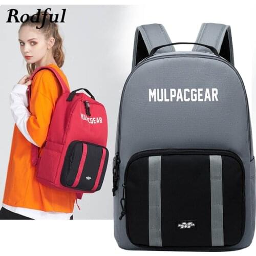 Red Fabric Cloth Womens Backpack 2021 Large College Student School Bag Backpack for Teenager Girls Youth Teens Back Pack Ladies