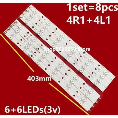 1set=8pcs 403mm 6lamp LED Backlight strip for 39inch TV 39l2300 - Svt390a12 - (ref3551)