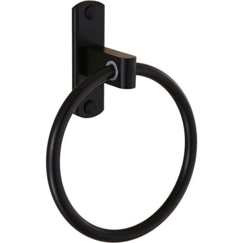 1PC black towel ring space aluminum antique style hotel bathroom towel racks NEW