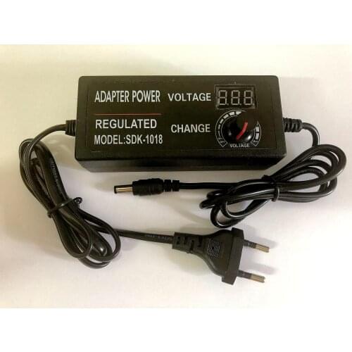 1PCS adjustable 3V-24V adapter with display screen of voltage3V/4.5V/5V/6V /9V 12V 13.5V/15V 18 -24V 2A 48W power supply adatper