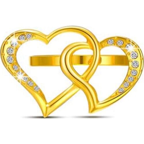 12Pcs Valentine Napkin Ring Buckle Holder Heart Love Napkin Ring Double Heart Napkin Rings Metal Napkin Rings