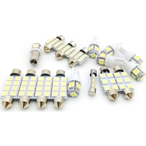 17pcs 12V Car White Interior LED Light Kit Reading Glove Box Light Shade Lamp for Volvo V70 XC70 02-07