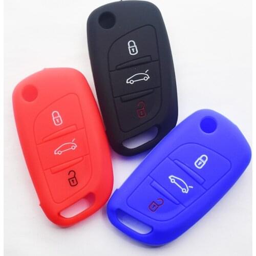 Car Key Case Cover For Citroen C2 C3 C4 Coupe VTR Berlingo C6 C8 CACTUS C5 C4L Peugeot 508 301 2008 3008 408 Silicone Protector