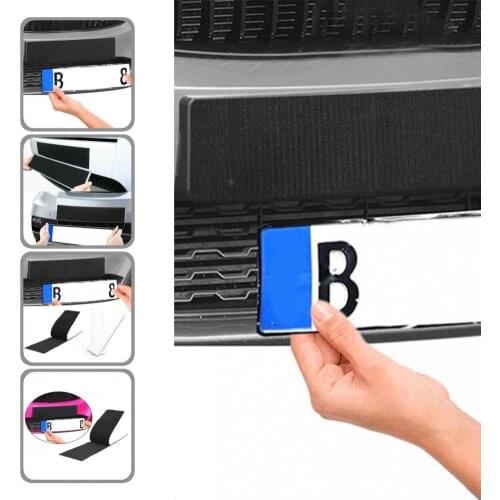 Polyester 4Pcs/Set Excellent Weather-proof Number Plate Holder Lightweight Adhesive Number Plate Holder Portable for Autos