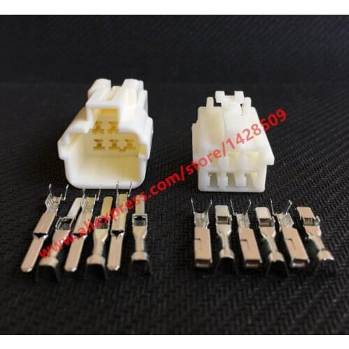 5 Sets 7282-1068 7283-1068 Female Male 6 Pin Fuel Injector Automotive Connector