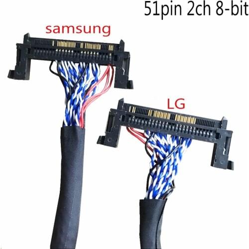 51pin 2ch 8-bit Universal LVDS cable for samsung lg panel 45cm length