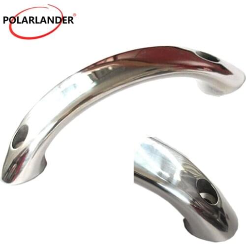 6-1/2" Hatch Grab Rail Stainless Steel Boat Door Oval Base Handle Hand Marine