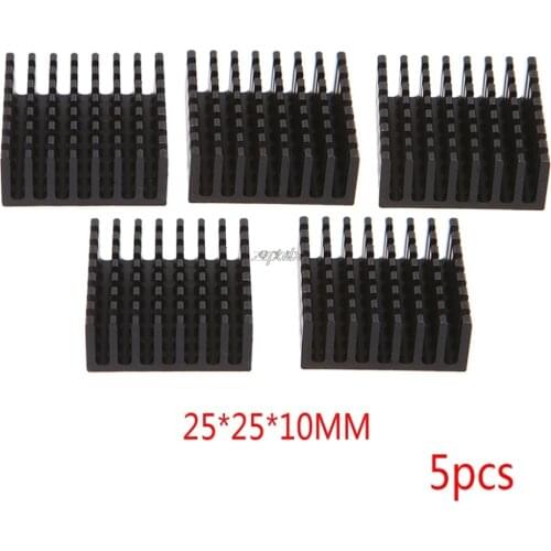 5pcs Computer Cooler Radiator Aluminum Heatsink Heat sink for Electronic Chip Heat dissipation Cooling Pads 25*25*10mm