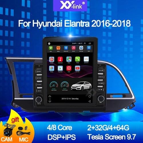 9.7" tesla style screen Car Radio Android 10.0 dvd player gps navigation multimedia For Hyundai Elantra 2016-2018 autoradio