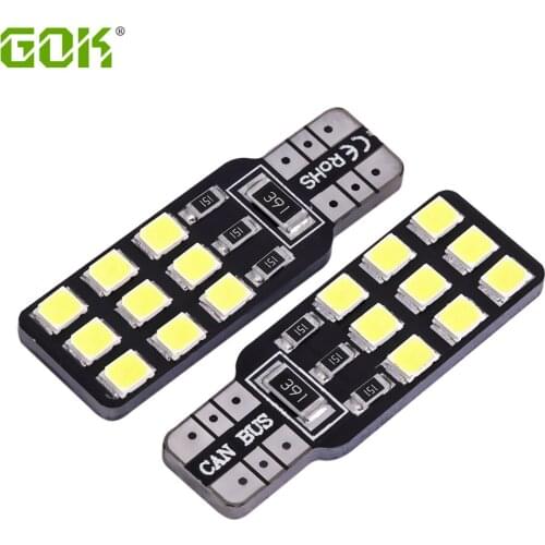 Free shipping 500pcs/lot t10 led canbus white light W5W 194 t10 18smd 2835 led no Error t10 canbus led Indicator Light