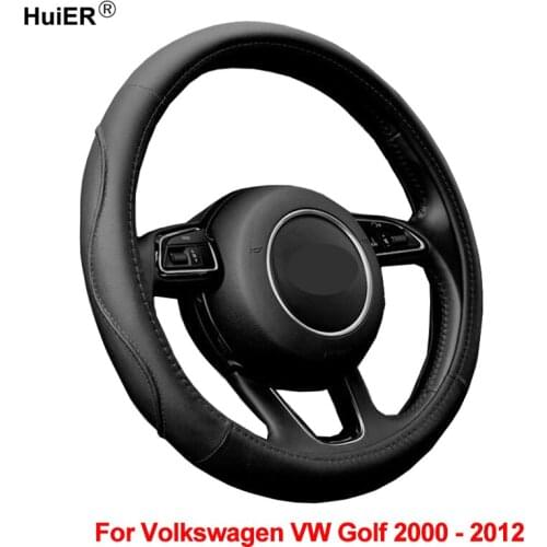 Car Steering Wheel Cover Wrap For Volkswage VW Caddy Gol 2000 - 2014 Beetle I (A4) 2000 - 2010 Sharan 2000 - 2014 Funda Volante