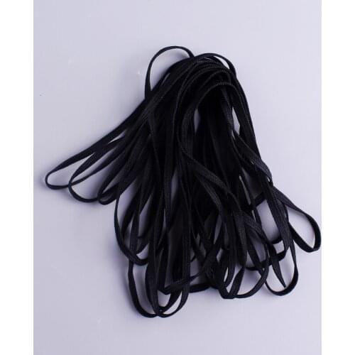 Elastic Cord Stretch Rope 5 Yards 3mm 6mm Rubber Band White And Black Elastic Bands Accessory Seams DIY Sewing Accessories