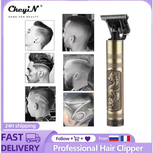 Ckeyin Electric Pro Li T-Outliner Cordless Hair Trimmer Men 0mm Baldheaded Hair Clipper Styling Hair Cutting Shaver Machine 45