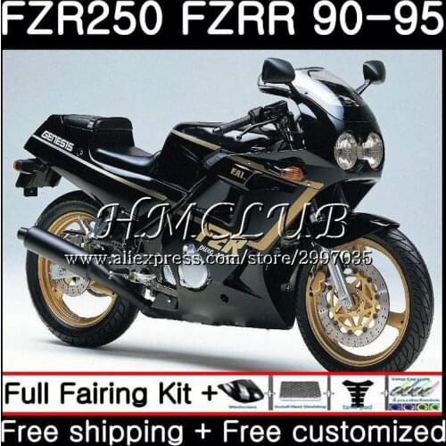 FZR250R For YAMAHA FZR-250 1990 1991 1992 1993 1994 1995 2HC.0 FZRR FZR 250 250R R FZR250 90 91 92 93 94 95 Fairing Gloss black