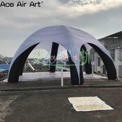 Giant 10m diameter inflatable spider tent with 6 legs ,white cover inflatable spider event dome tent