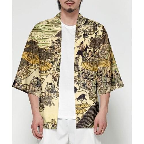 Japanese Kimono Haori Yukata 3D Printing Cosplay Women/Men Fashion Summer Casual Cool Short Sleeve Streetwear