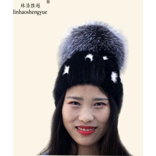 Linhaoshengyue Women's Hats With Pompoms