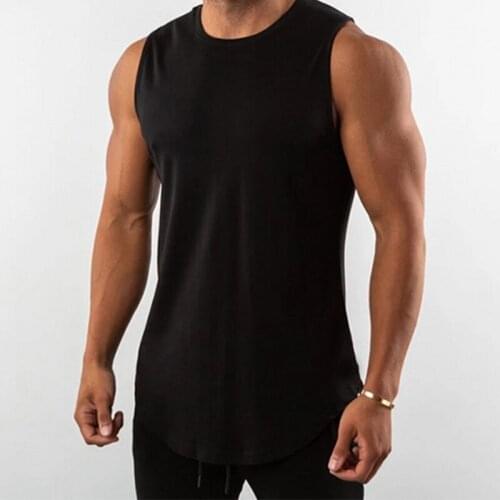 Wholesale Mens Undershirt Slim Top Tanks Gym Sports Muscle Shirt Underwear Loose Sleeveless Tops Solid Breathable O-neck Vest