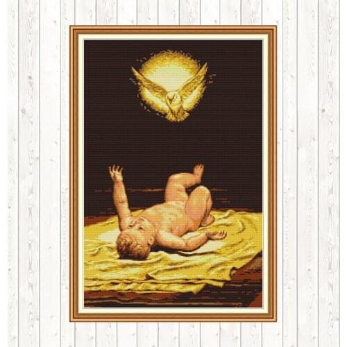 Peace and Future Printed Cross Stitch Kits 14CT Counted Fabric Canvas for Embroidery Kit 11CT DMC DIY Needlework Handmade Crafts