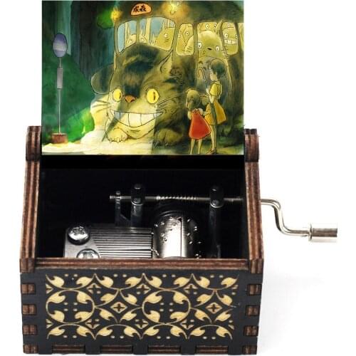 Totoro music box Caja de música con estampado para niños y niñas caja Musical no totoro regalo de cumpleaños Christmas Gift