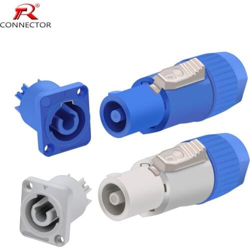 4Sets Powercon connector 3 pins Lockable Power Cable Connector + Chassis Socket for Electric Drill LED Screen Stage Light