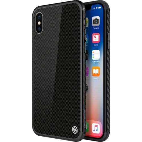 Nillkin Phone case for iPhone X Tempered Plaid Case scratch resistant soft TPU frame phone cover for iPhone X case cover bumper