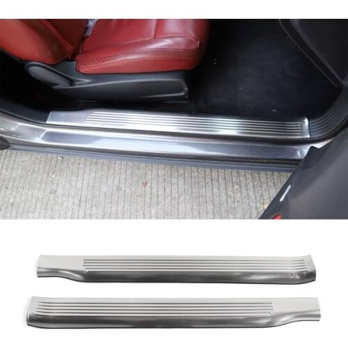 For Dodge Challenger Charger 2015 up Car Door Sill Plate Trim Stainless Steel Auto Styling Moldings 2pcs