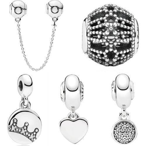 Appreciation Hope Pendant Signature Safety Chain Beads Fit Pandora Essence COLLECTION Bracelet 925 Sterling Silver Charm Jewelry