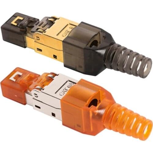 100pcs Cat6A Cat7 Cat8 RJ45 Connectors Crimping Shielded Ethernet LAN Cable Network Cord Internet RJ 45 Terminal Modular Plug