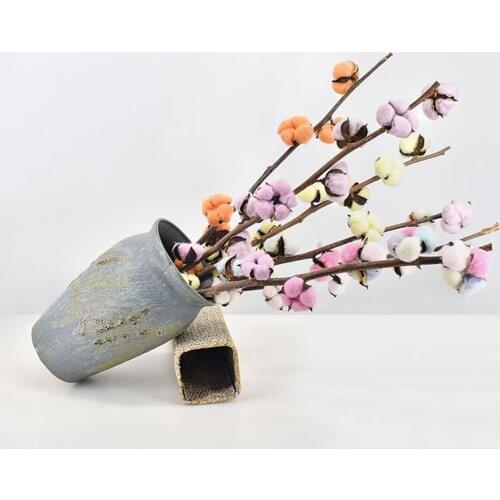 Dried cotton artificial flowers and plant flower branches natural dried wedding decoration artificial flowers artificial home de