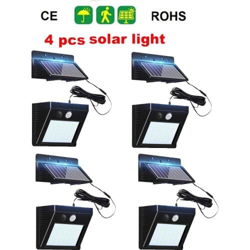 30 LED Solar lamp Sensor solar Powered Panel LED Street Light Outdoor Garden Path Spot Wall Emergency Lamp luminariaoptional sep
