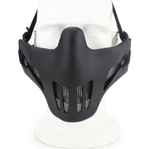 Tactical Hunting Accessories Military Half Mesh Mask Strike Metal Protective Shooting Army Airsoft Paintball Lower Face Masks