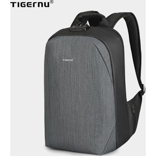2021 Tigernu New Anti theft 15.6" Laptop Backpack Men Large Capacity USB Charging Business Backpacks Male With Free Bags Fashion