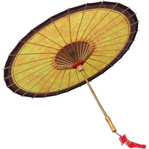 84cm Parasol Tradition Classical Oilpaper Decor Chinese Wooden Handle Hang Umbrella Culture Vintage Rain Umbrella Women