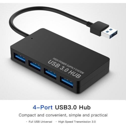 USB3.0 Ultra-thin 4-port HUB High Speed Indicator Light USB Hub For for Notebook MacBook PC Laptop