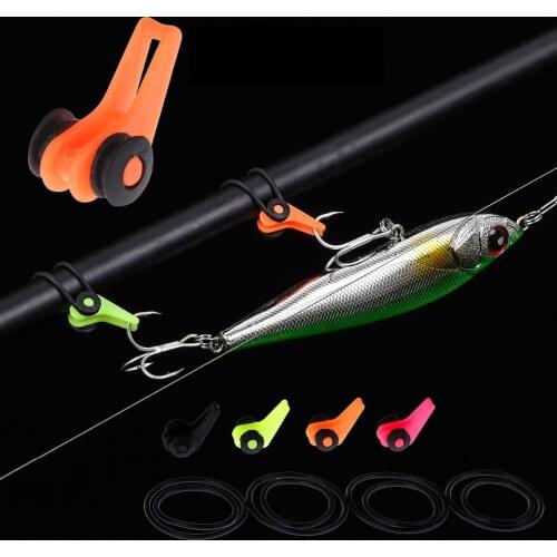 WALK FISH 10PCS/Lot Plastic Fishing Hook Keeper for Fishing Rod Pole Fishing Lures Bait Fishhook Safety Holder Fishing Tackle