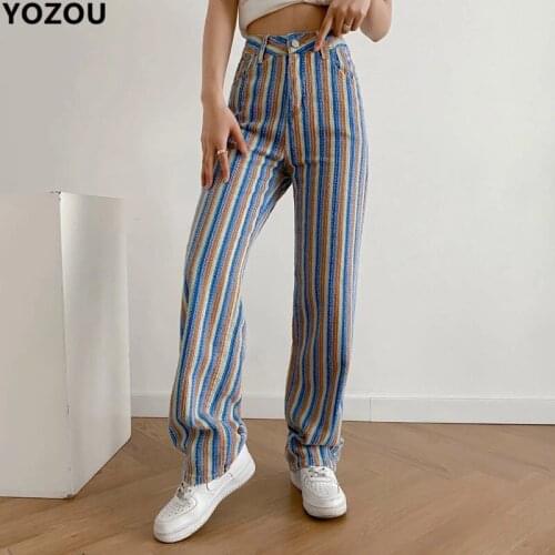 YOZOU Women's Straight Jeans
