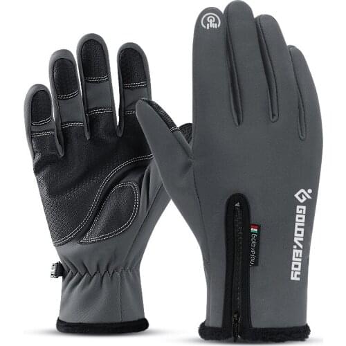 Winter Cycling Warm Gloves Full Finger Waterproof Touch Screen Bicycle Gloves Outdoor Sport Windproof Motorcycle Ski Climbing